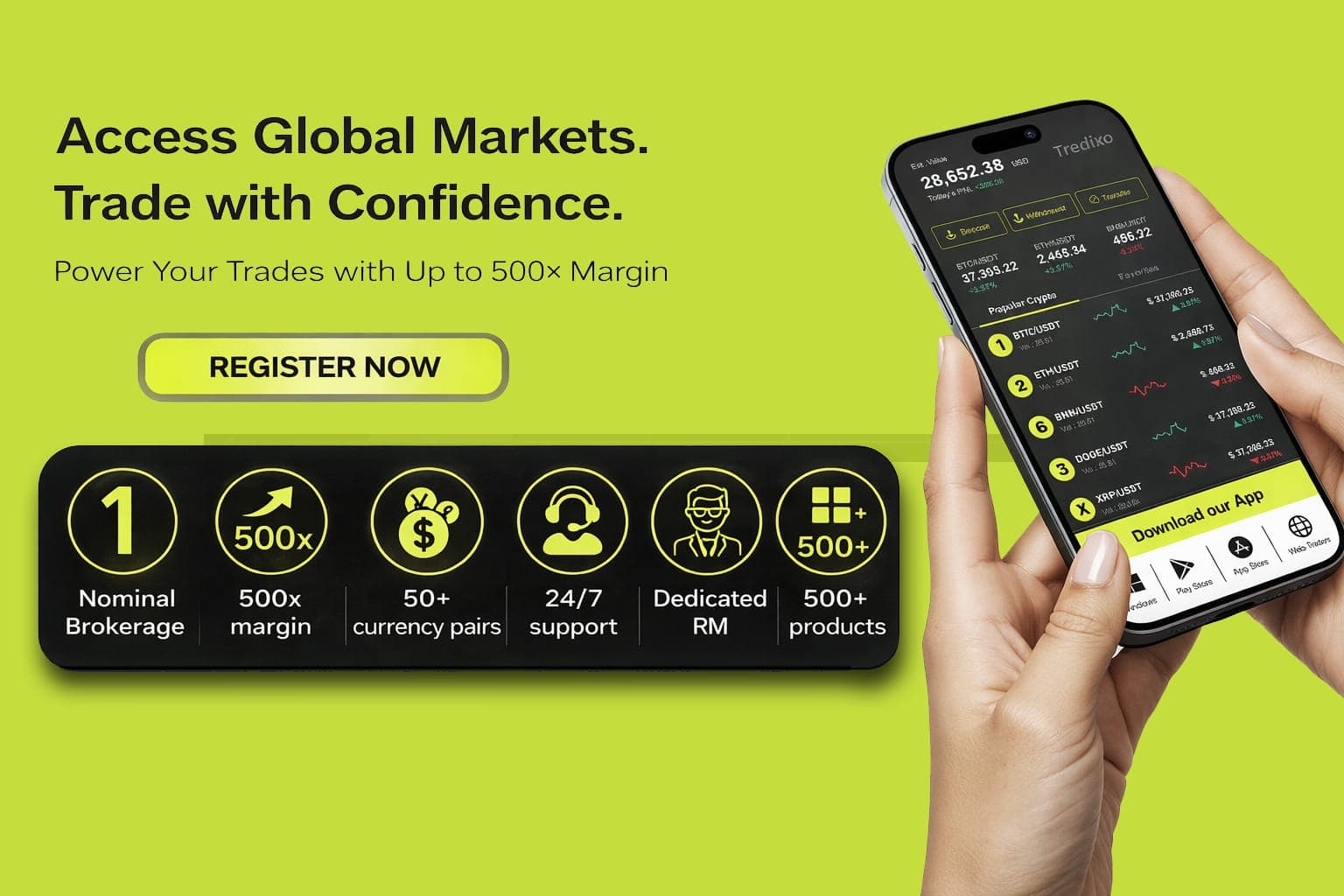 Trading dashboard preview